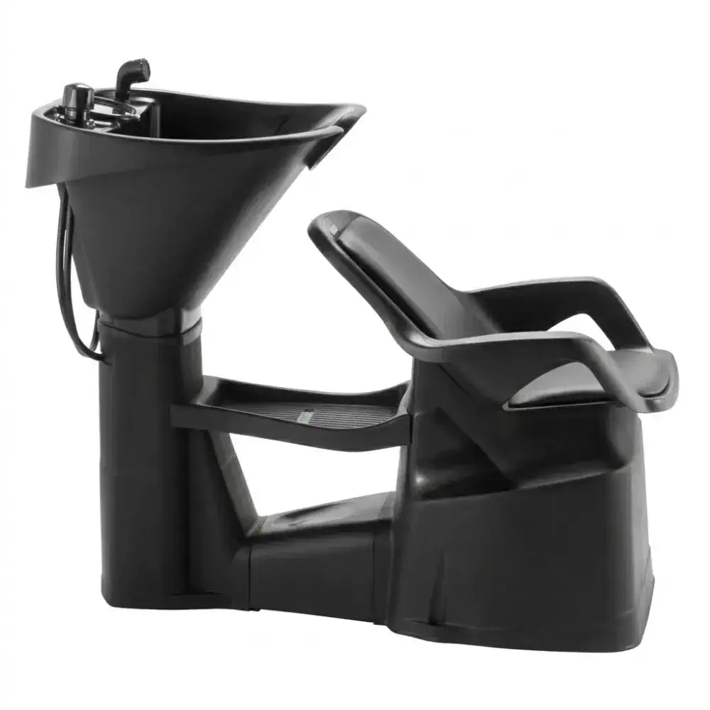 Lavatório de Cabelo para Salão Cuba Reclinável Profissional Dompel Champ Smart Preto + Bandeja - Imagem 5