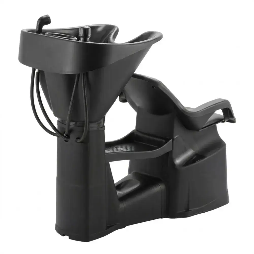 Lavatório de Cabelo para Salão Cuba Reclinável Profissional Dompel Champ Smart Preto + Bandeja - Imagem 4