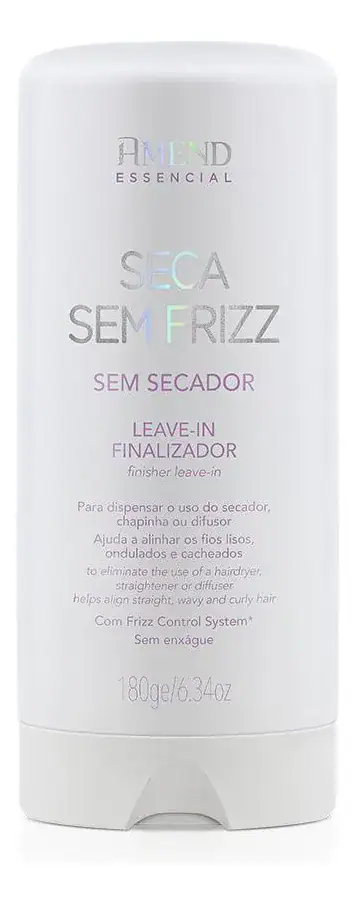 Leave-in Finalizador Seca Sem Frizz Amend Essencial 180ml - Imagem 7