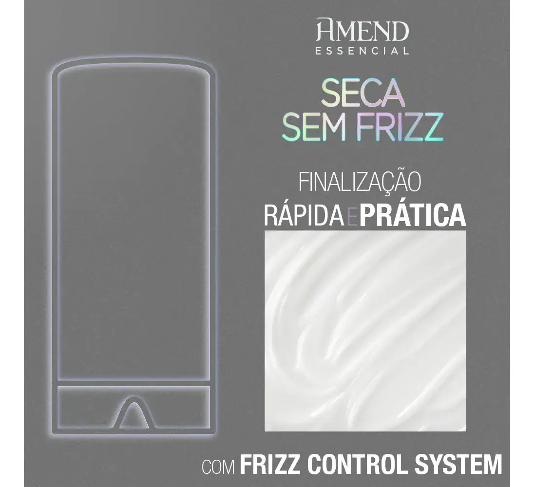 Leave-in Finalizador Seca Sem Frizz Amend Essencial 180ml - Imagem 6