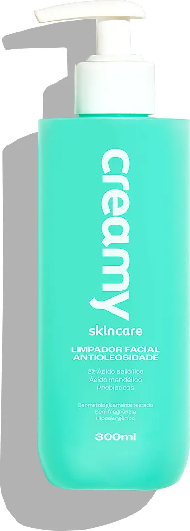 Creamy Skincare Limpador Facial Antioleosidade 300ml | 24 Horas De Oleosidade Controlada, Desobstrui Poros E Reduz Brilho Excessivo | Indicado Para Todos Os Tipos De Pele, Uso Diário - Imagem 5