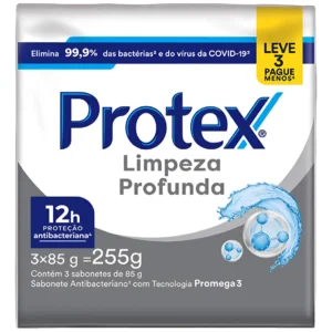Kit C/4 Sabão Protex Antibacteriano Limpeza Profunda 85g