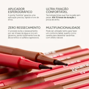 Caneta Lip Tint Marker Batom E Delineador - Guava