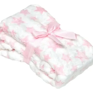 Manta Bebe Com Naninha Ursinho Menino Menina Presente Buba Cor Rosa Soninho