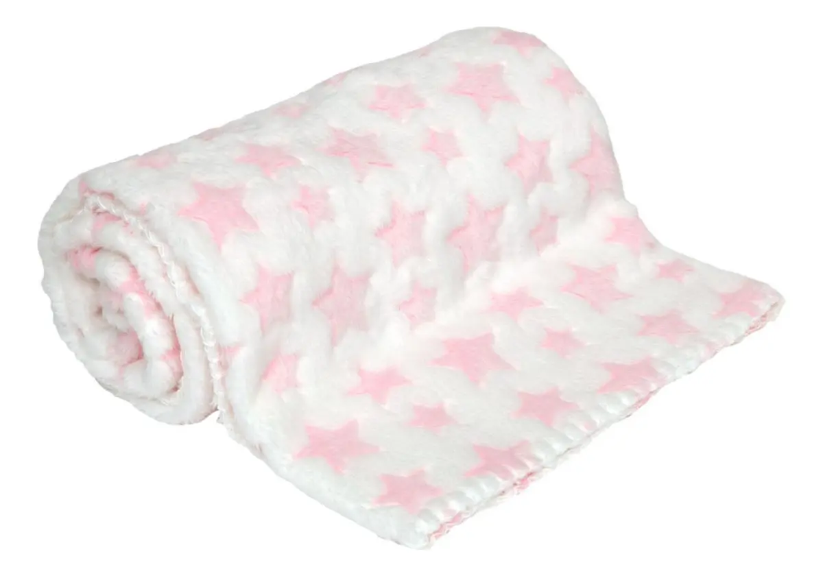 Manta Bebe Com Naninha Ursinho Menino Menina Presente Buba Cor Rosa Soninho - Imagem 4