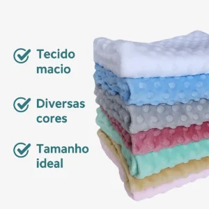 Manta Bebe Cobertor Luxo Soft Pipoquinha Antialérgica 100x75