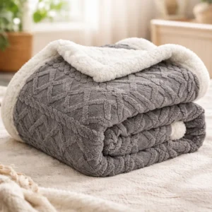 Manta Para Bebê Sherpa Fleece Coral 70x100 Cm