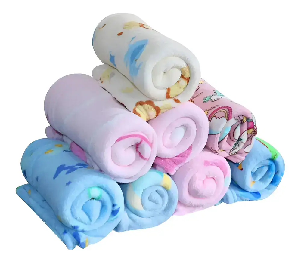 Kit 3 Mantas Cobertor Microfibra Infantil Bebê Estampada Cor Menino - Imagem 6