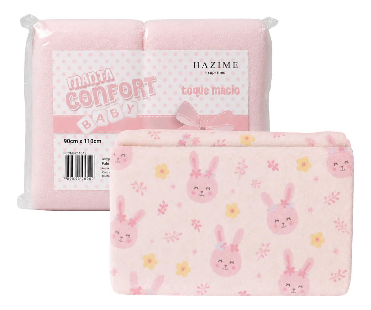 Manta Infantil Bebê Macia Microfibra 90x110 Menino E Menina