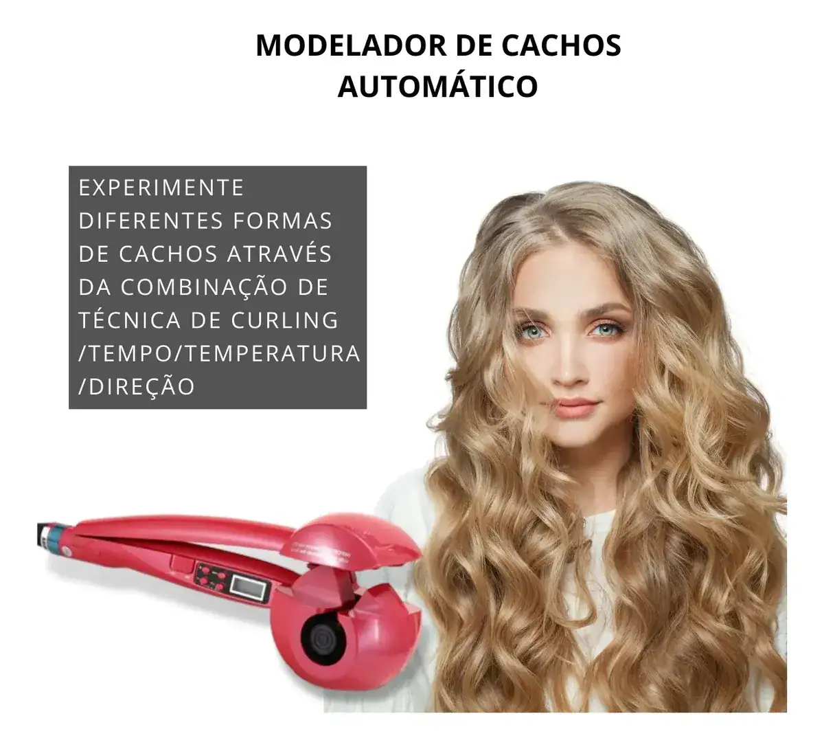 Modelador De Cabelos Cachos Automático Profissional Premium - Imagem 2