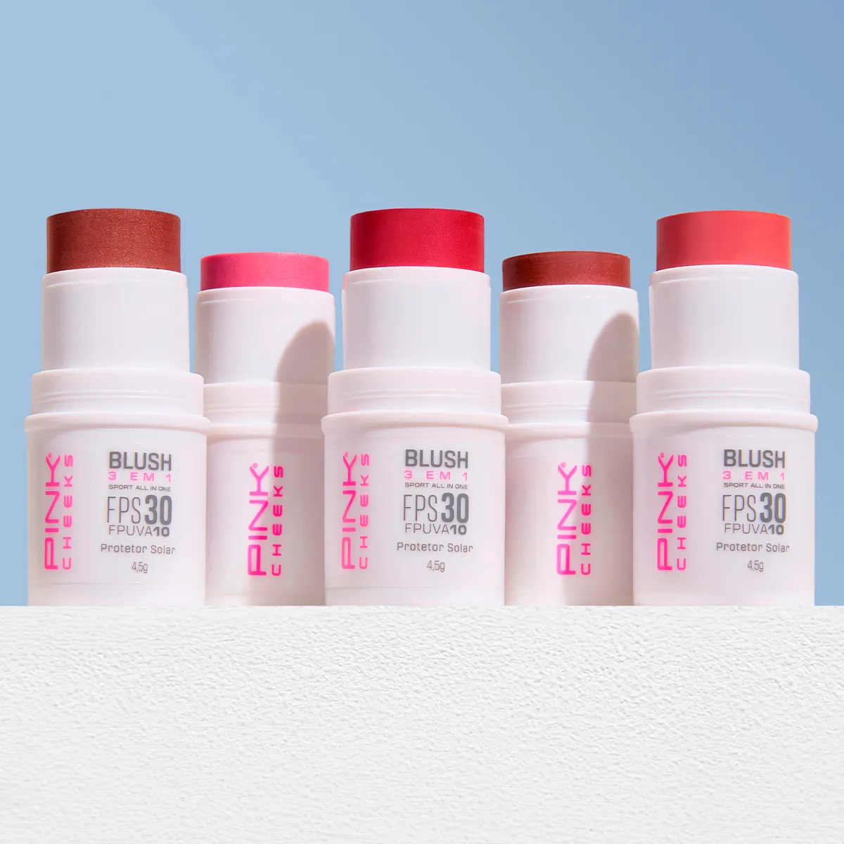 Blush Bastão Fps30 Alta Duração Pink Cheeks - Soft Peach - Imagem 4