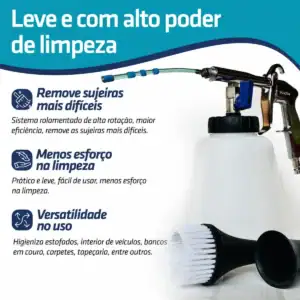Pistola Tornador Pneumática Rolamentada Limpeza Automotiva