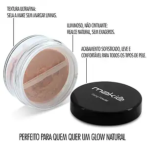 Pó Facial Finalizador Makiê Fixing Powder Luminous