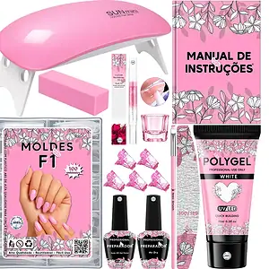 Kit Unhas Polygel Cabine Sun Mini Caneta Óleo Presilha Lixa