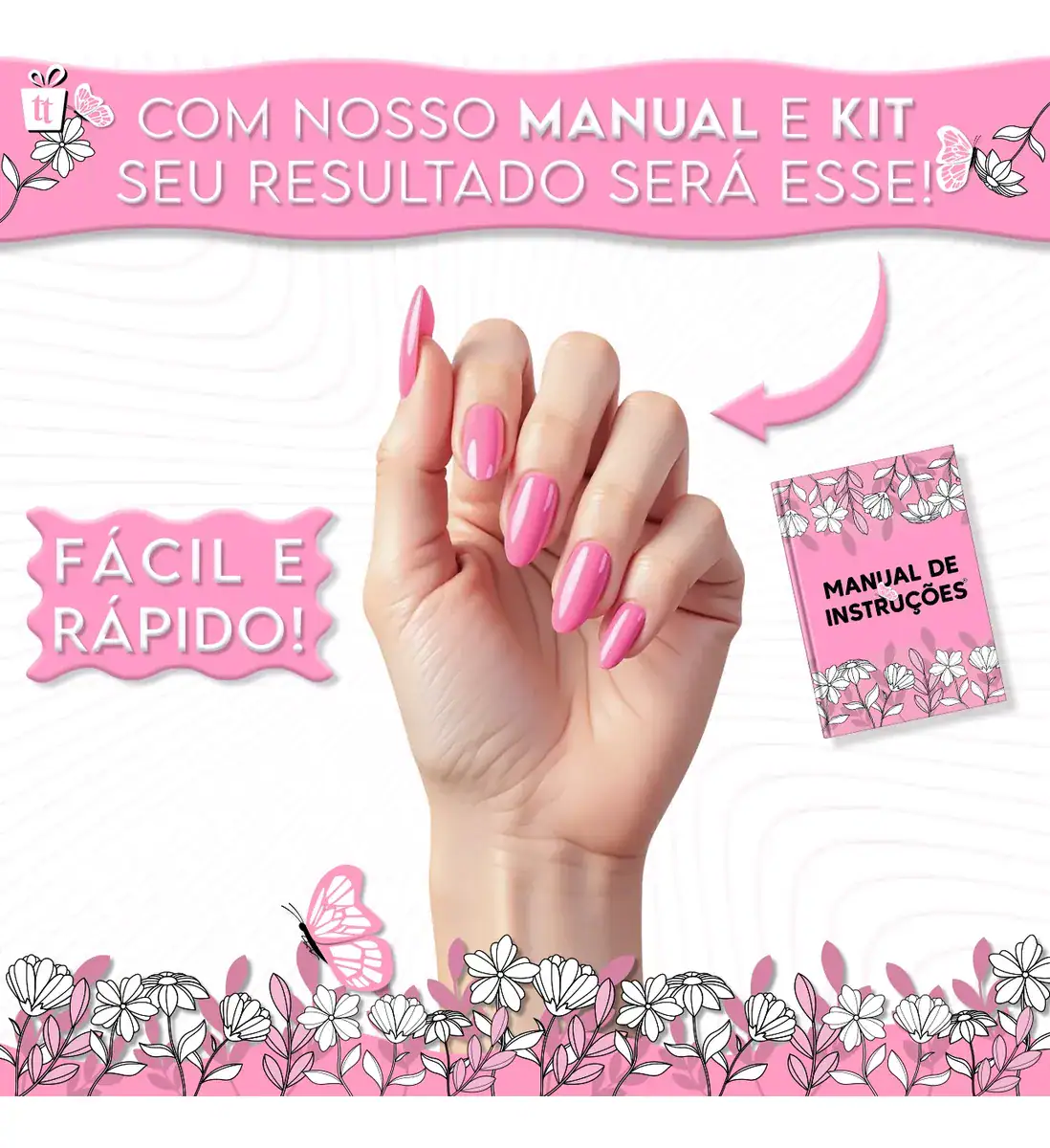 Kit Unhas Polygel Cabine Sun Mini Caneta Óleo Presilha Lixa - Imagem 4