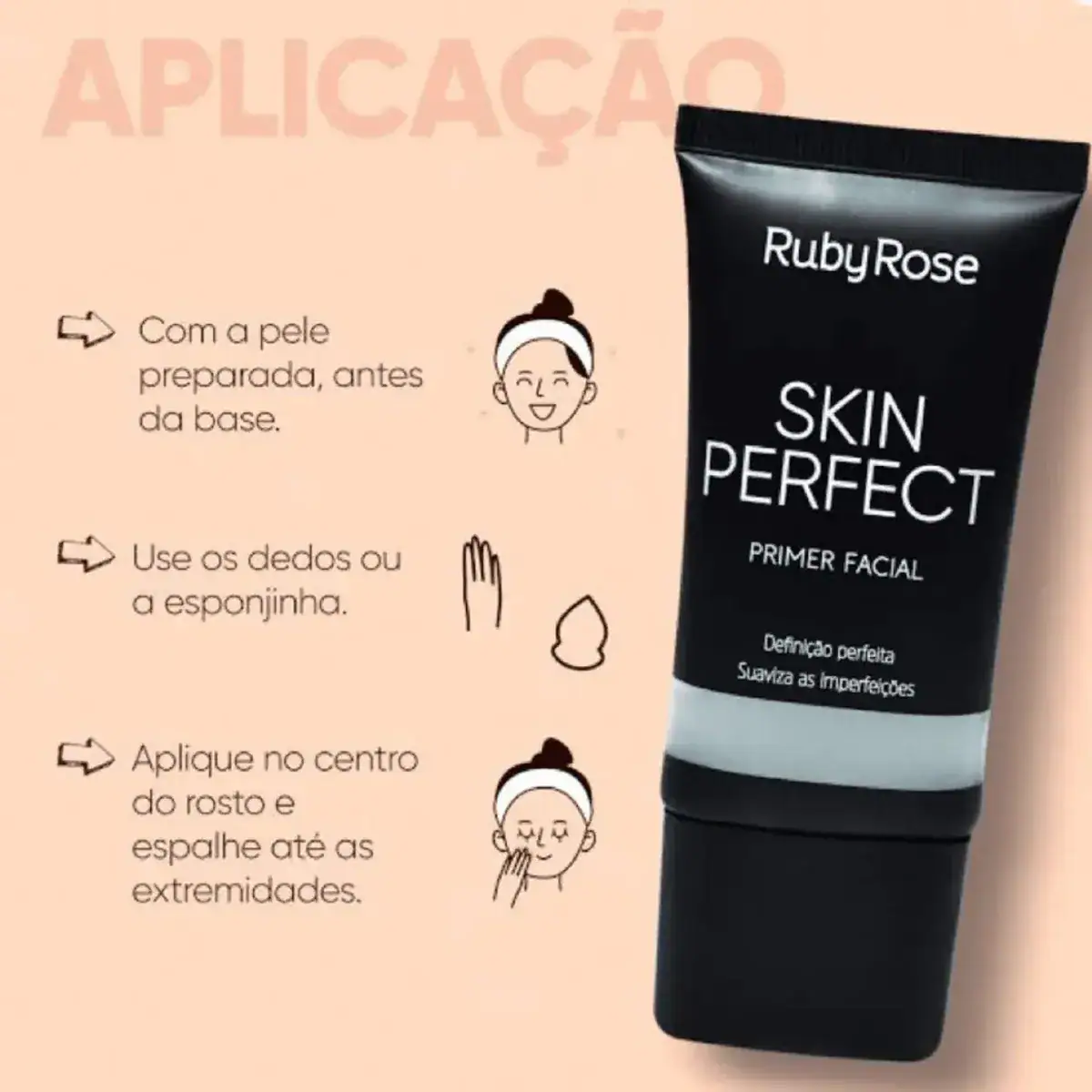 Primer Facial Ruby Rose Skin Perfect 25ml Hb-8086 - Original - Imagem 2