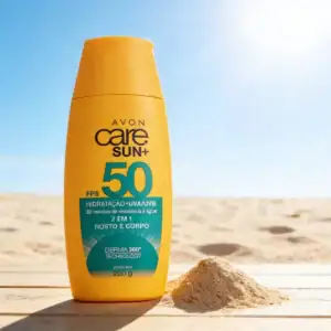 Protetor Solar 2 em 1 Avon invisível en crema FPS50 200g