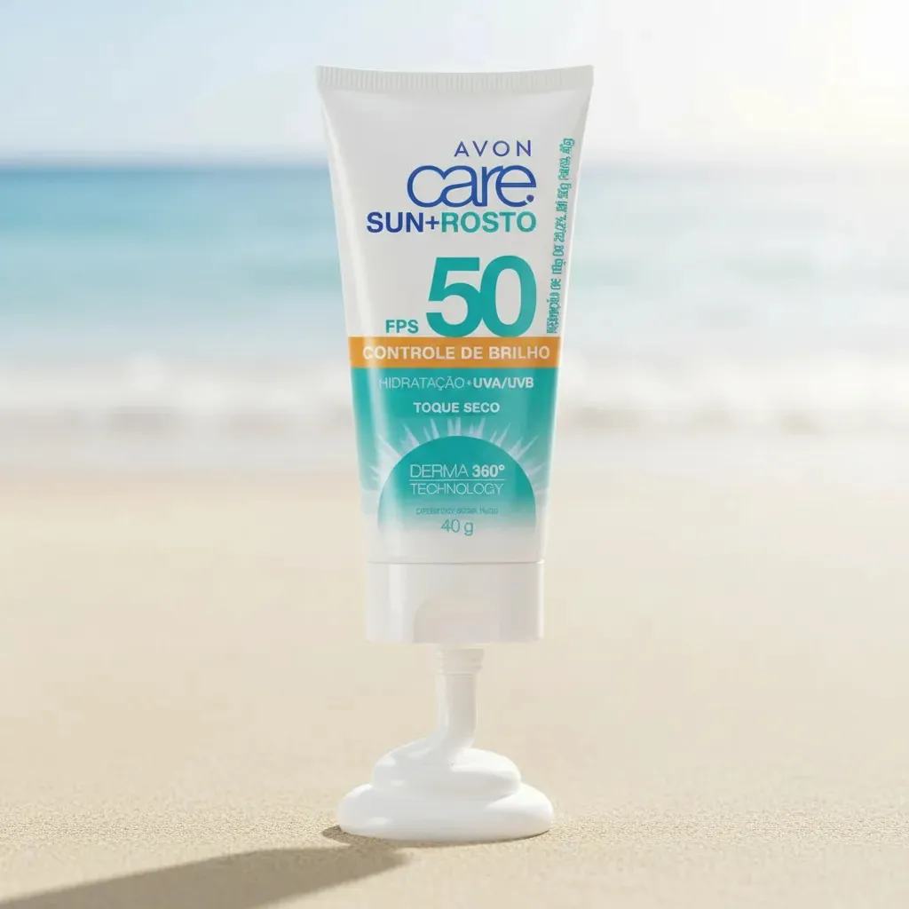 Protetor Solar De Rosto Controle De Brilho Fps 50 40g Avon - Imagem 4