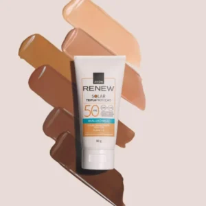 Protetor Solar Facial Avon Renew FPS50 Cor Escura 5.4 40g