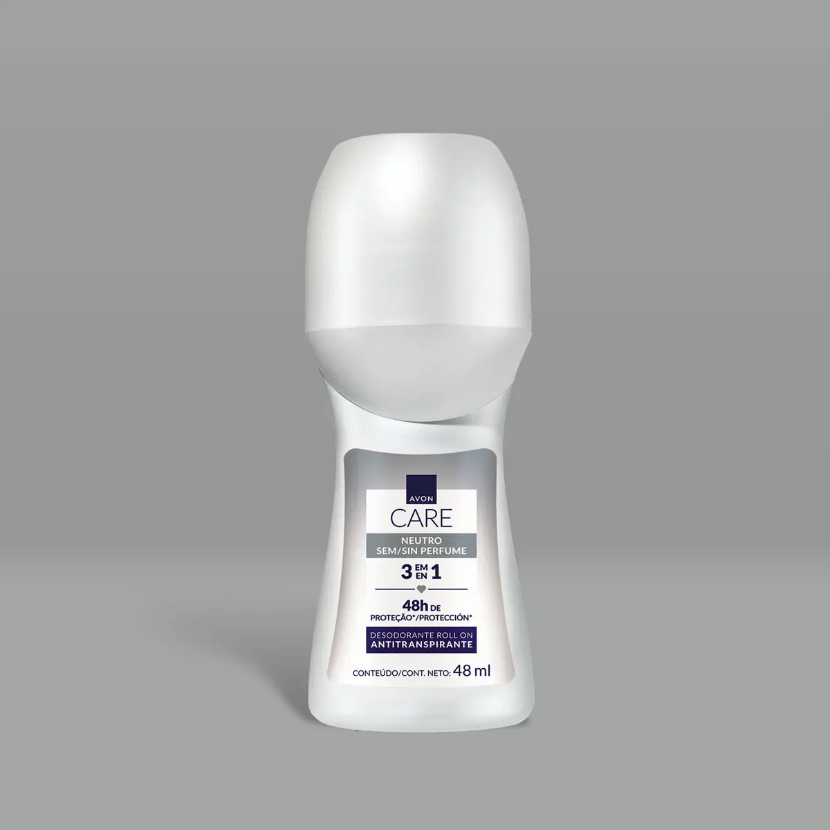 Desodorante Roll-On Antitranspirante Avon Care Neutro Sem Perfume 48ml
