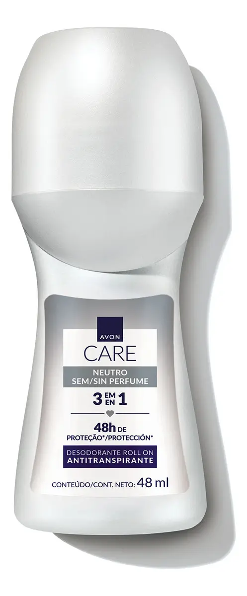 Desodorante Roll-On Antitranspirante Avon Care Neutro Sem Perfume 48ml - Imagem 3