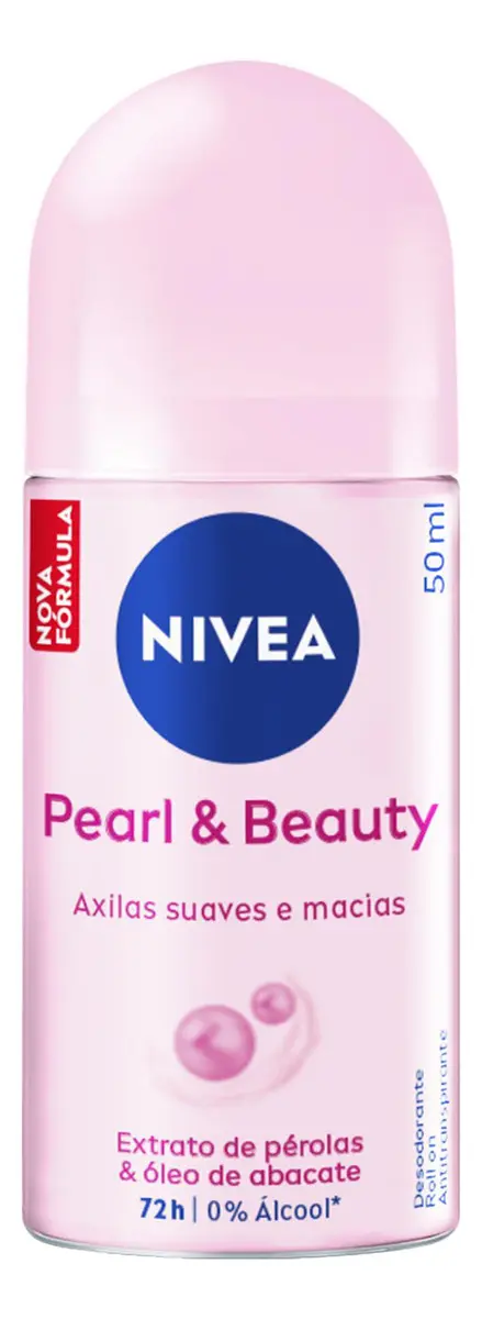 NIVEA Desodorante Antitranspirante Roll-on Pearl & Beauty 50ml, Proteção 72h, Previne Irritações, Contra Suor e Odores, Axilas Suaves - Imagem 7