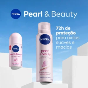 NIVEA Desodorante Antitranspirante Roll-on Pearl & Beauty 50ml, Proteção 72h, Previne Irritações, Contra Suor e Odores, Axilas Suaves