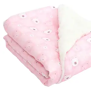 Kit Manta Bebê Com Naninha Bichinhos Estampada Menino Menina
