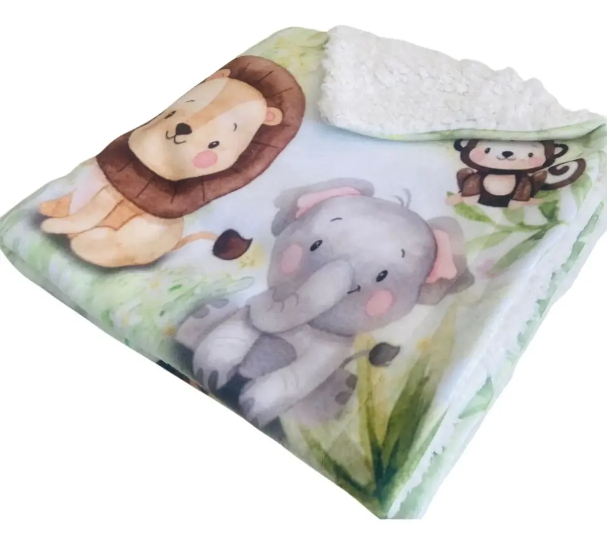 Cobertor Edredom Manta Bebe Menino Menina Grossa Safari Luxo