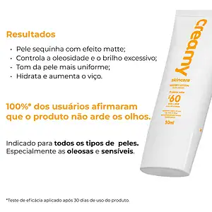 Creamy Skincare Protetor Solar 50g | FPS 60,