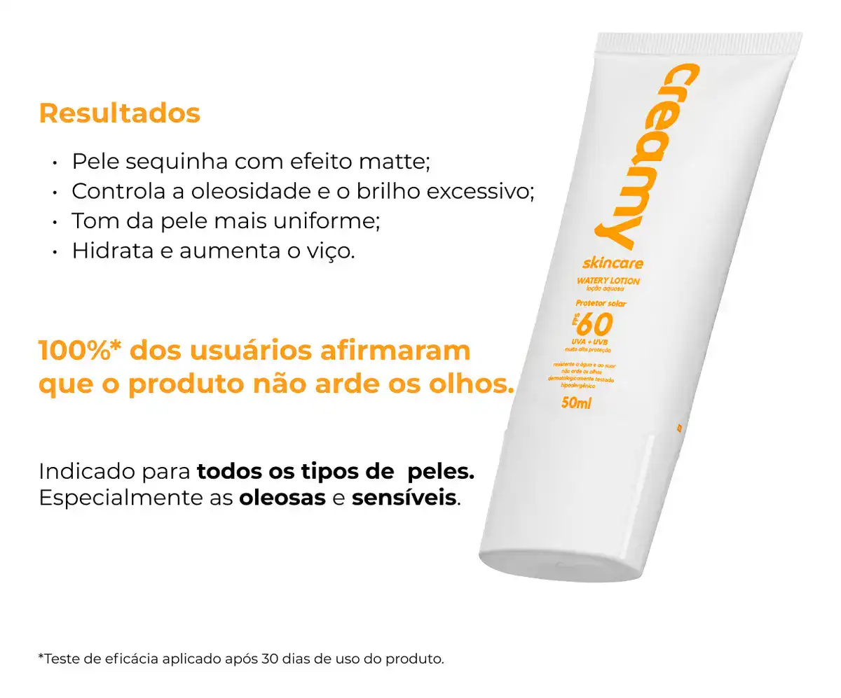 Creamy Skincare Protetor Solar 50g | FPS 60,