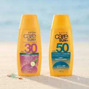 Kit Protetor Solar Avon Care: Protetor Solar Rosto E Corpo Fps 30 120g + Protetor Solar Fps 50 120g
