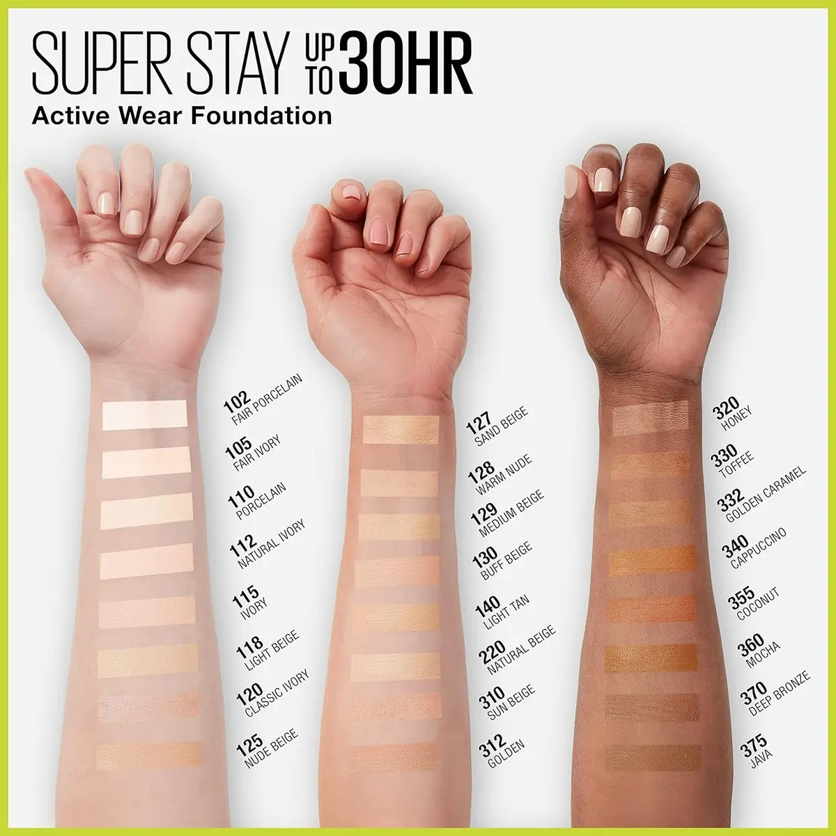 Base SuperStay Active Wear Warm Nude 30ml Maybelline NY - Imagem 2