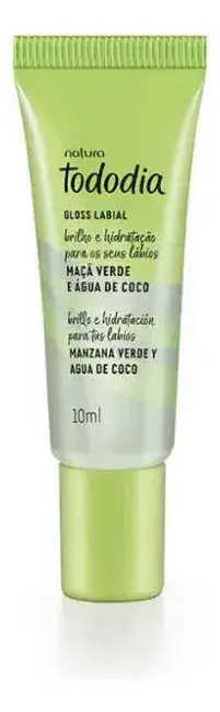 Gloss Labial Natura Tododia Maçã Verde E Água De Coco 10ml