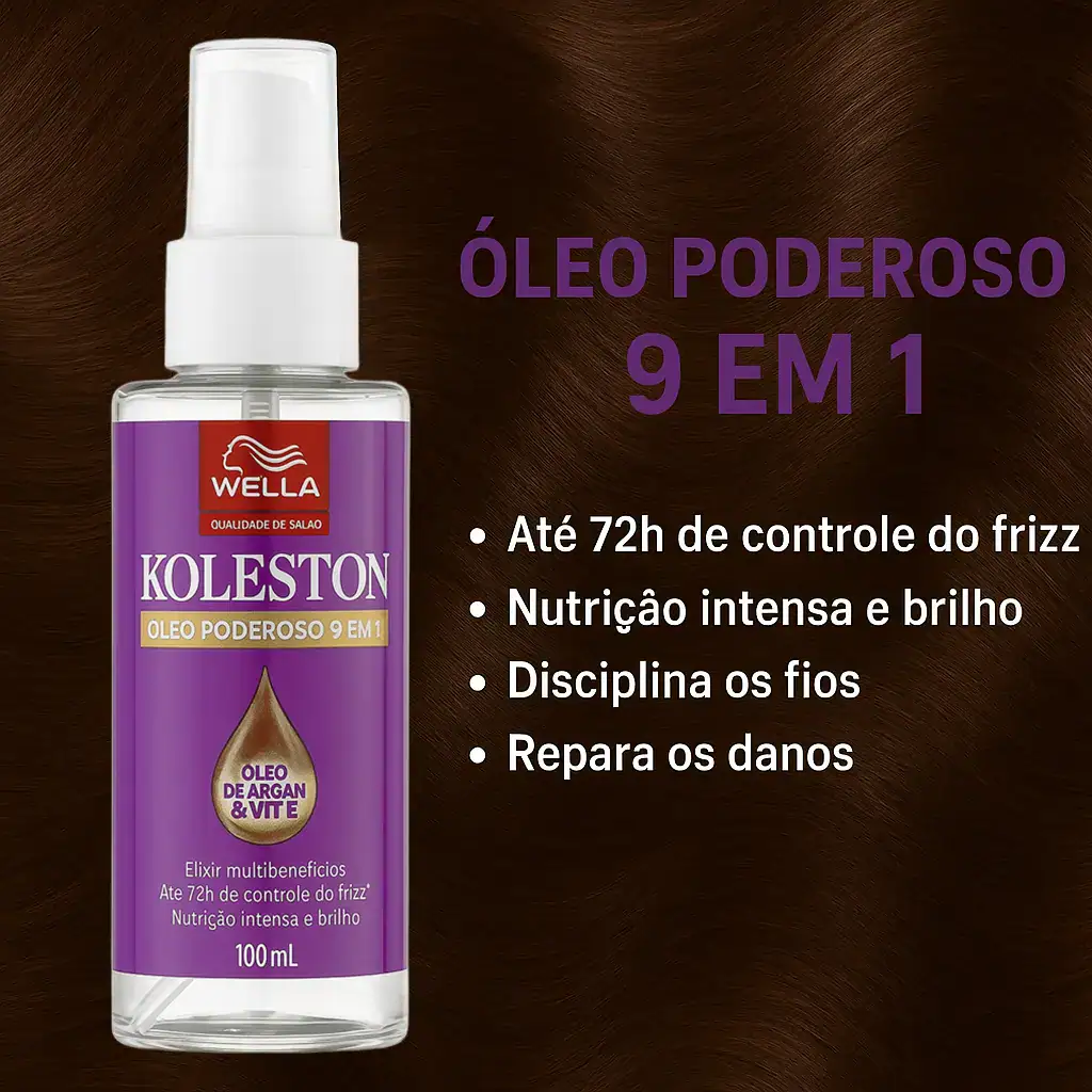 Óleo Poderoso 9 Em 1 Wella Koleston 100ml - Imagem 4