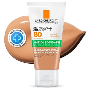Protetor Solar Facial Antioleosidade FPS 80, Controle de Brilho por 12h, Efeito Matte, Cor 3.0, Anthelios Airlicium+ La Roche Posay, 40g