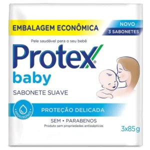 Sabonete Em Barra Para Bebê Protex Baby Delicate Care 85g 3 Unidades