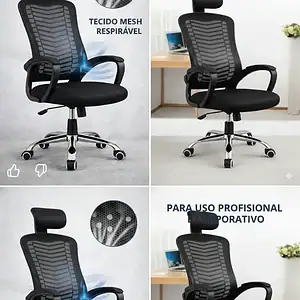 Cadeira Ergonômica De Escritório Com Encosto Mesh Respirável