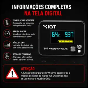Centralina Digital Kit 5a Geração Gnv Igt Motors - Original