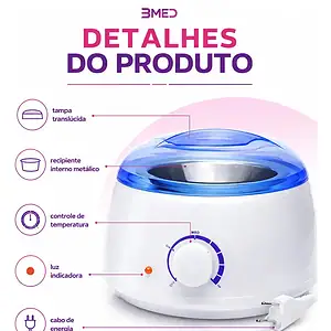 Panela Cera Quente Aquecedor Elétrica Depilação Termocera BMED