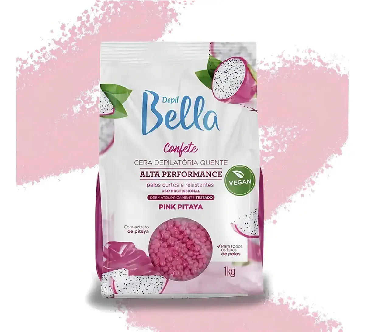 Cera Depilatória Quente Confete Pitaya Depil Bella - 1kg - Imagem 6