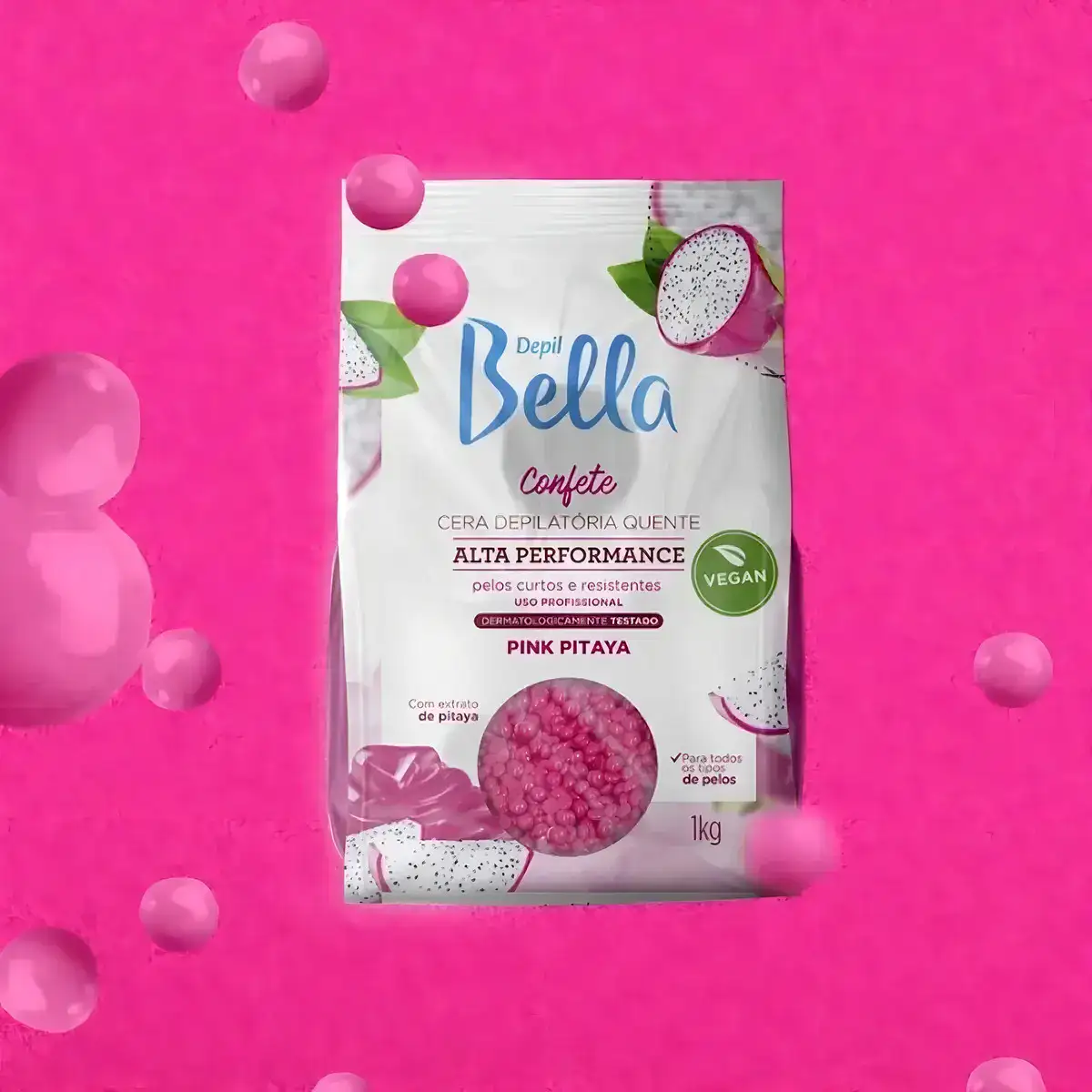 Cera Depilatória Quente Confete Pitaya Depil Bella - 1kg