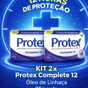 Kit 02 Sabonete Barra Protex Complete 12 Antibacteriano 85g