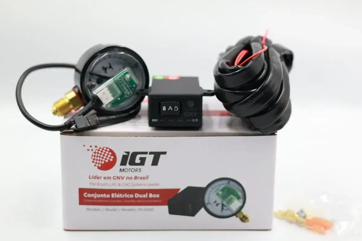 Conjunto Elétrico Gnv Igt D1000c Caixinha Chicote Manômetro