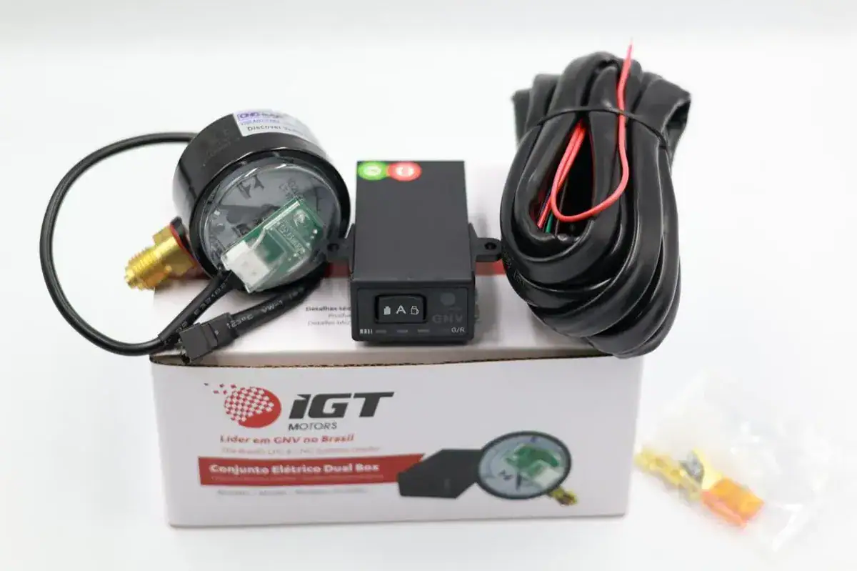 Conjunto Elétrico Gnv Igt D1000c Caixinha Chicote Manômetro - Imagem 3