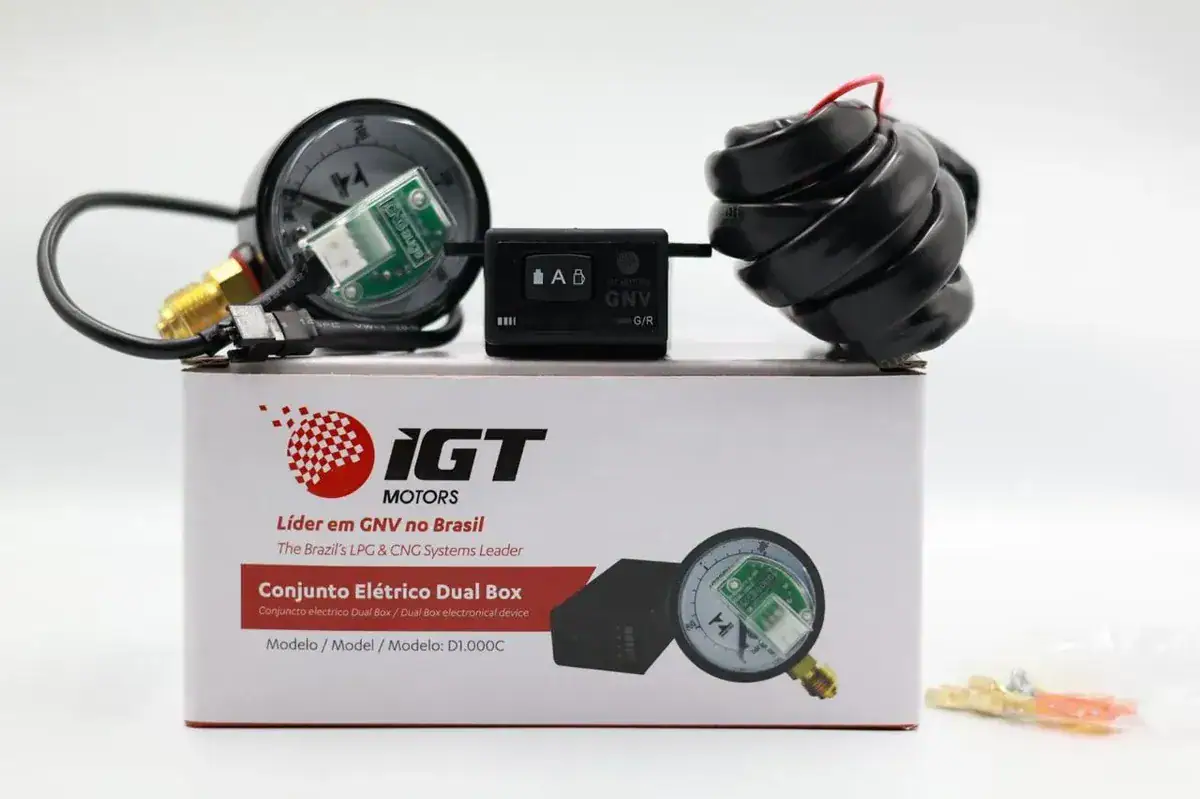 Conjunto Elétrico Gnv Igt D1000c Caixinha Chicote Manômetro - Imagem 4