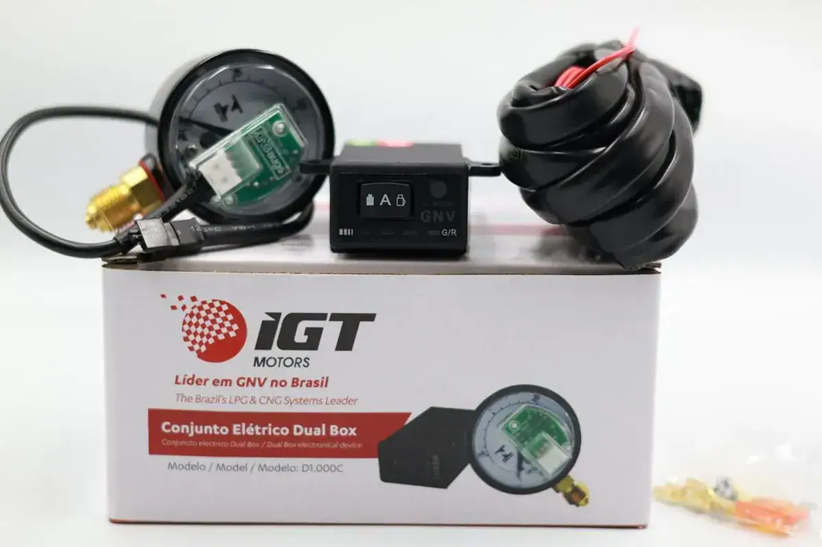 Conjunto Elétrico Gnv Igt D1000c Caixinha Chicote Manômetro - Imagem 6