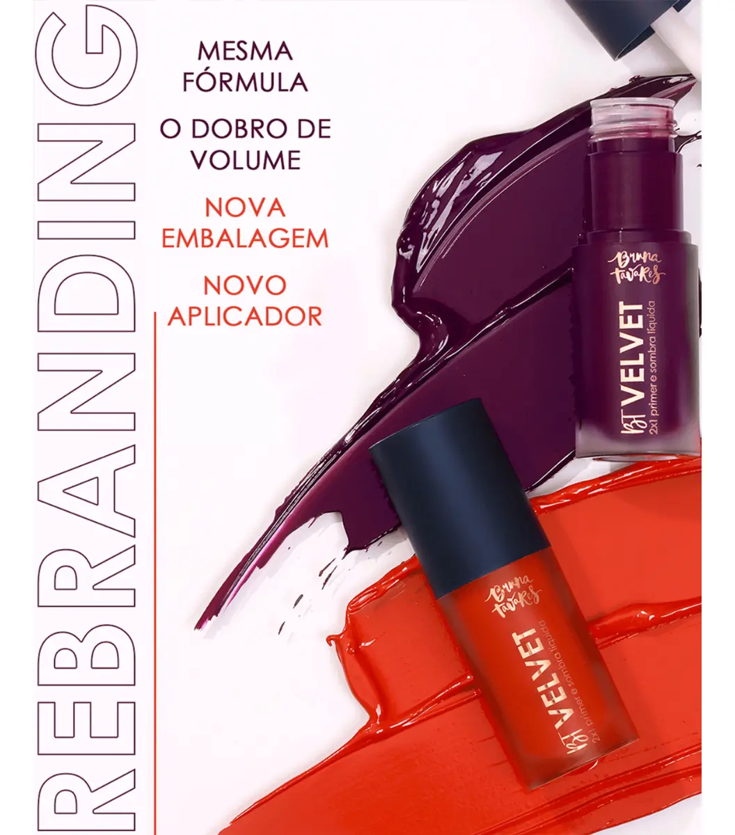 Bt Velvet 2x1 - Sombra Líquida Primer Bruna Tavares Cor Off White - Imagem 2