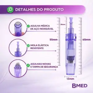 Kit 10 Cartuchos 36 Agulhas Ponteiras Dermapen Bmed