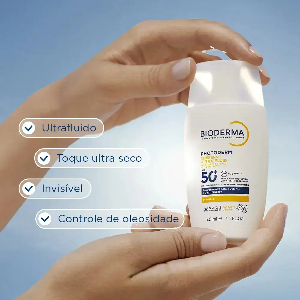 Protetor Solar Facial Ultrafluido Bioderma Photoderm XDefense FPS 60 Invisível 40ml - Imagem 6